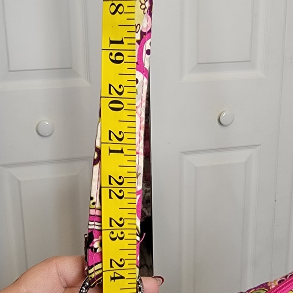 Vera Bradley Pink and Green Paisley Crossbody Bag - Picture 5 of 11